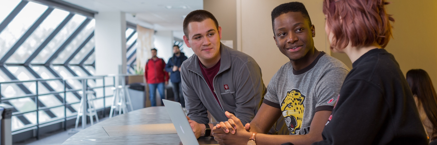 Students working collaboratively in the Kelley School of Business