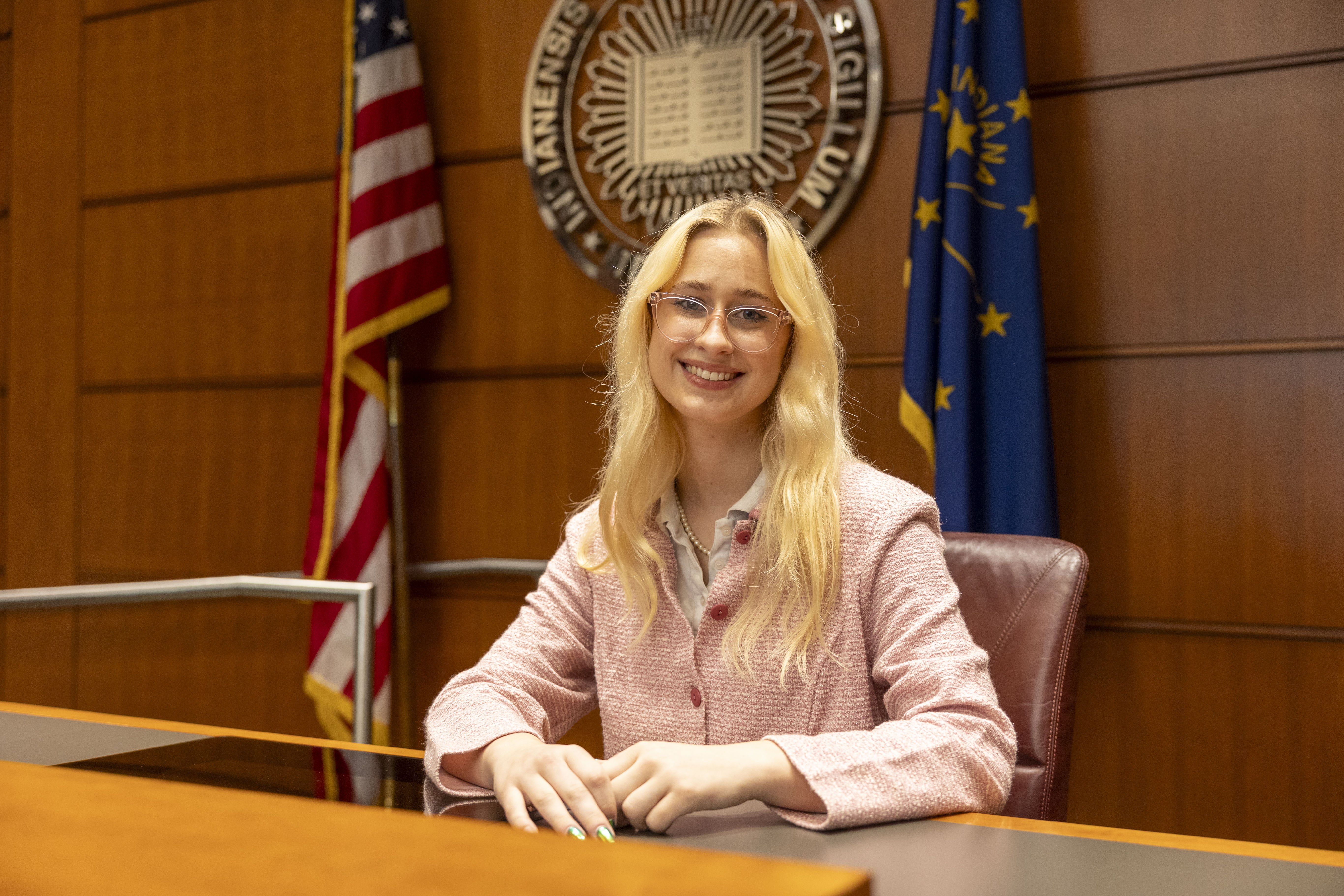 Bridget Janney in courtroom